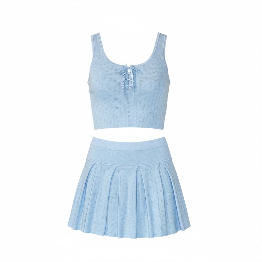 Hippie Rose Light Blue Skirt Set - Picture 1 of 6
